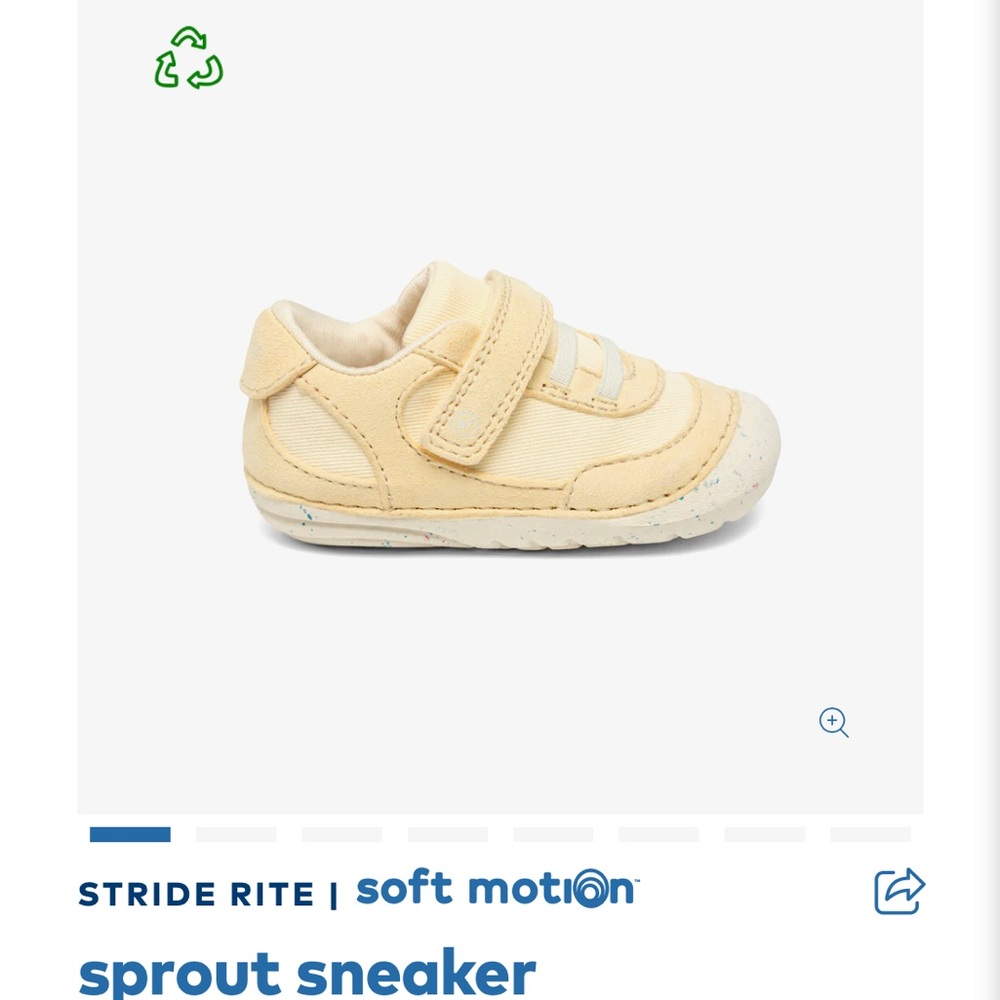 Stride Rite Soft Motion Sprout Sneaker Lemon 🍋